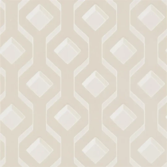 Designers Guild PDG1053/01 Mandora Chareau Ivory - tapeta z motywem rombów