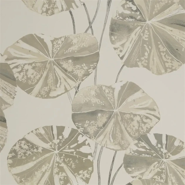 Designers Guild PDG1061/02 Zardozi Brahmi Oyster - tapeta z motywem liści