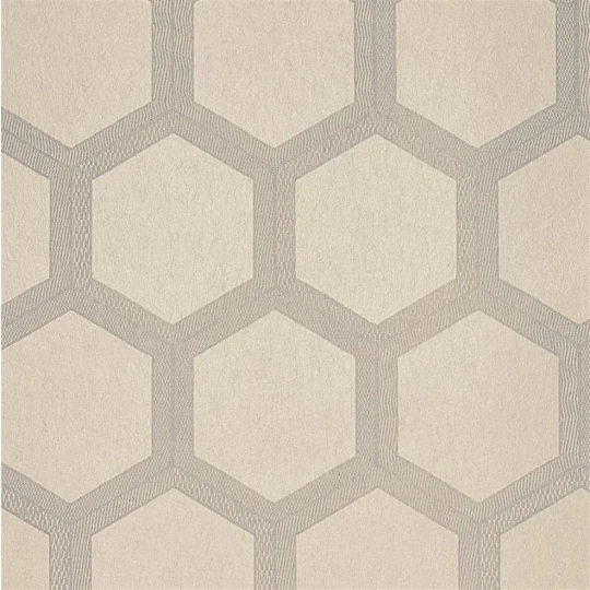 Designers Guild PDG1064/05 Zardozi Zardozi Oyster - tapeta z motywem plastrów miodu