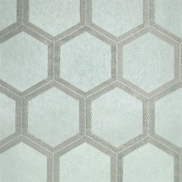 Designers Guild PDG1064/06 Zardozi Zardozi Eau De Nil - tapeta z motywem plastrów miodu