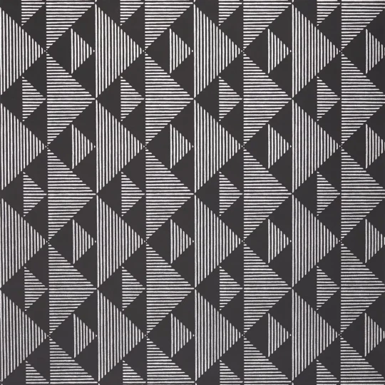 Designers Guild PDG1065/01 Zardozi Kappazuri Graphite - tapeta z motywem trójkątów, kwadratów i linii