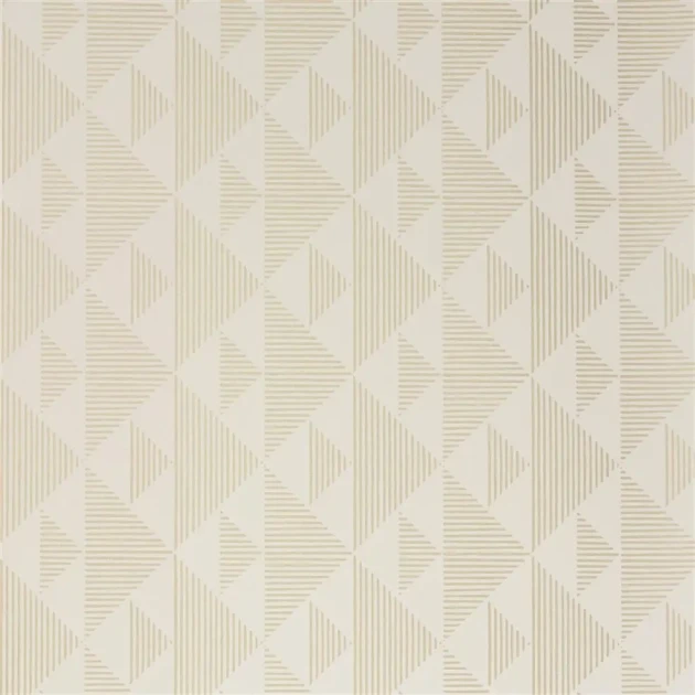 Designers Guild PDG1065/03 Zardozi Kappazuri Ivory - tapeta z motywem trójkątów, kwadratów i linii