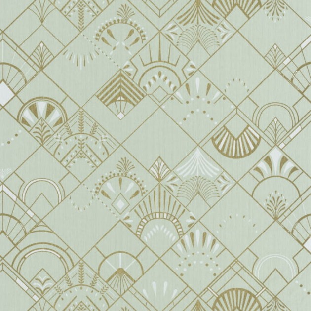 Caselio 100457098 Scarlett CAL Scarlett Golden Years - tapeta z motywem kafelek i motywów art-deco