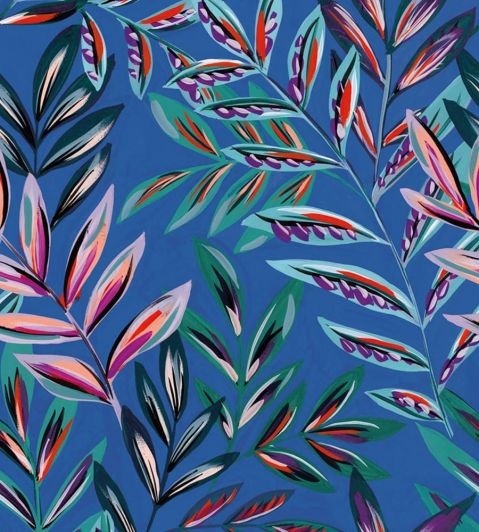 Caselio 102598860 Beauty Full Image 2 Panoramique Calathea - mural z motywem liści na jednolitym tle