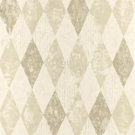 Designers Guild PDG1090/02 Foscari Fresco Arlecchino Parchment - tapeta z motywem rombów