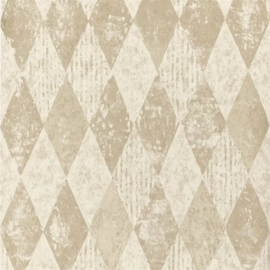 Designers Guild PDG1090/03 Foscari Fresco Arlecchino Linen - tapeta z motywem rombów