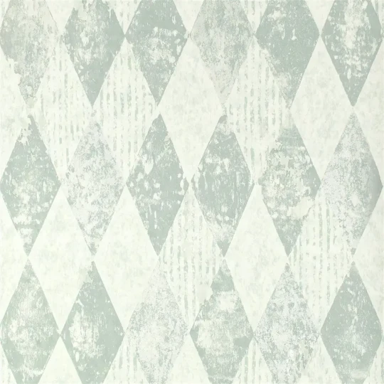 Designers Guild PDG1090/05 Foscari Fresco Arlecchino Eau De Nil - tapeta z motywem rombów