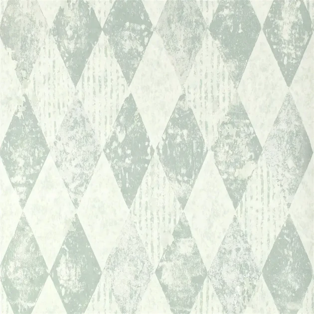 Designers Guild PDG1090/05 Foscari Fresco Arlecchino Eau De Nil - tapeta z motywem rombów