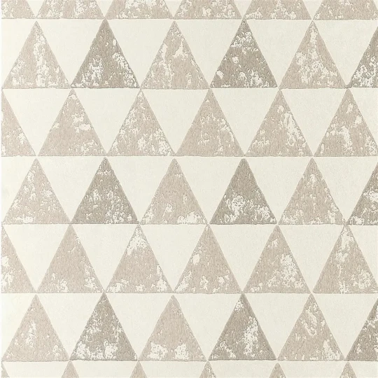 Designers Guild PDG1091/01 Foscari Fresco Dorsoduro Ivory - tapeta z motywem trójkątów