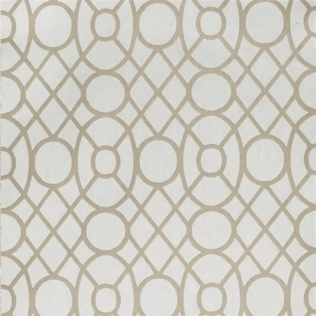 Designers Guild PDG1093/01 Foscari Fresco Marletti Chalk - tapeta z motywem geometrycznym