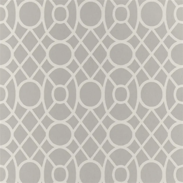 Designers Guild PDG1093/05 Foscari Fresco Marletti Platinum - tapeta z motywem geometrycznym