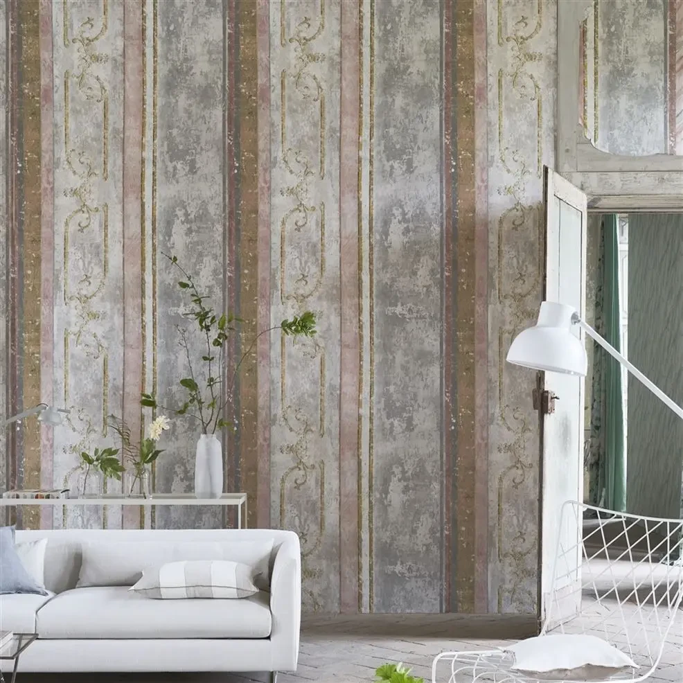 Designers Guild PDG1097/01 Foscari Fresco Foscari Fresco Scene 1 Tuberose - mural z motywem marmuru i fresku