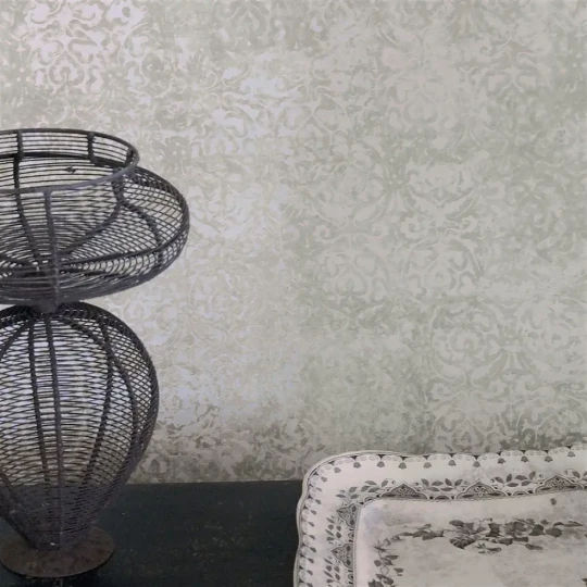 Designers Guild P602/02 Plain & Textured II CONTARINI - CHAMPAGNE - tapeta z motywem postarzanej ściany z betonu