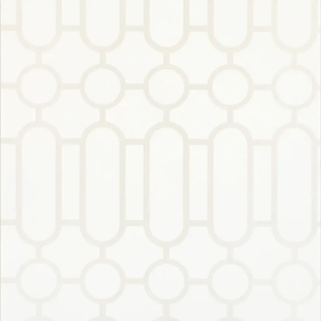 Designers Guild P537/02 Geometric PORDEN - PEARL - tapeta z motywem kratki