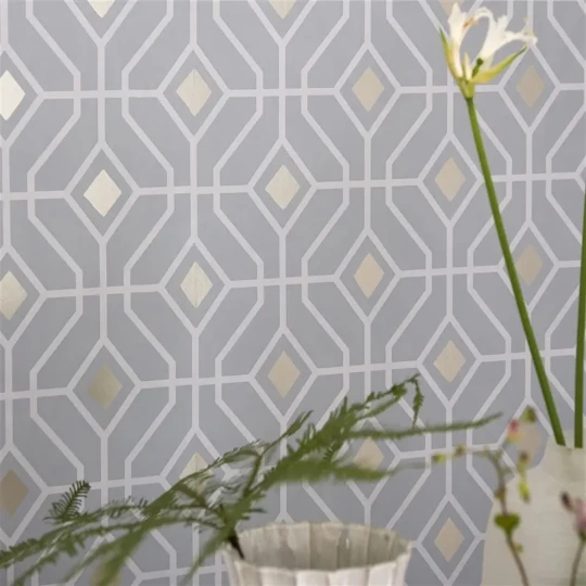 Designers Guild PDG1026/04 Geometric Laterza Delft - tapeta z motywem kratki