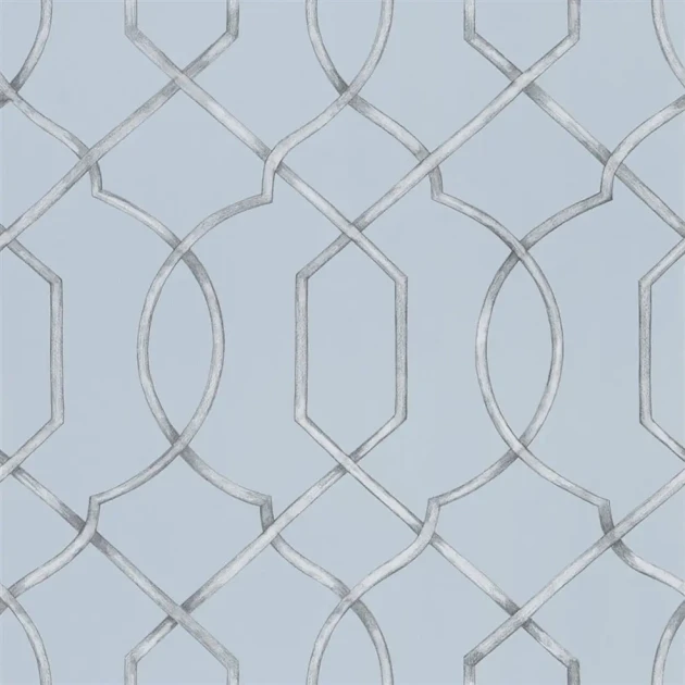 Designers Guild PDG1027/02 Geometric Rabeschi Delft - tapeta z motywem kratki