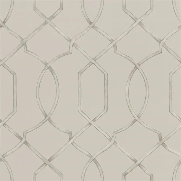 Designers Guild PDG1027/03 Geometric Rabeschi Ecru - tapeta z motywem kratki
