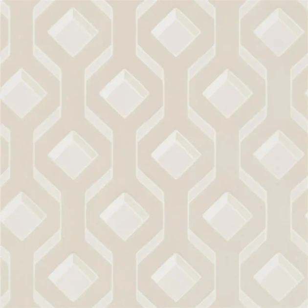 Designers Guild PDG1053/01 Geometric Chareau Ivory - tapeta z motywem kubistycznym