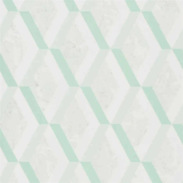 Designers Guild PDG1054/07 Geometric Jourdain Jade - tapeta z motywem rombów