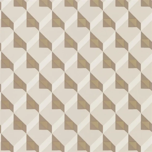 Designers Guild PDG1055/02 Geometric Dufrene Linen - tapeta z motywem klocków