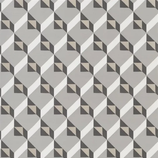 Designers Guild PDG1055/07 Geometric Dufrene Noir - tapeta z motywem klocków