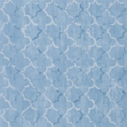 Designers Guild PDG650/02 Geometric Chinese Trellis Cobalt - tapeta z motywem fresku