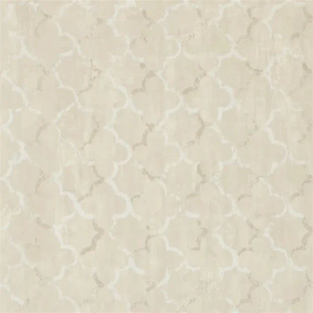 Designers Guild PDG650/07 Geometric Chinese Trellis Linen - tapeta z motywem fresku