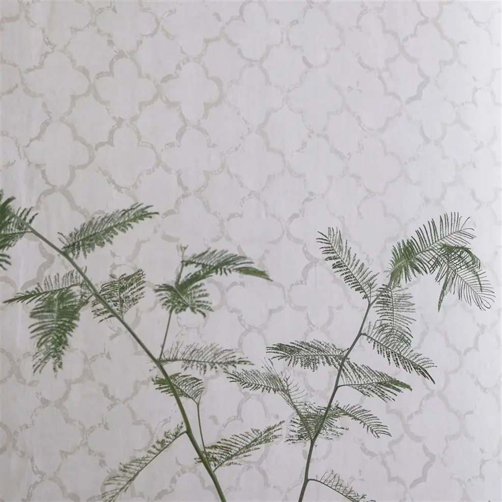 Designers Guild PDG650/07 Geometric Chinese Trellis Linen - tapeta z motywem fresku