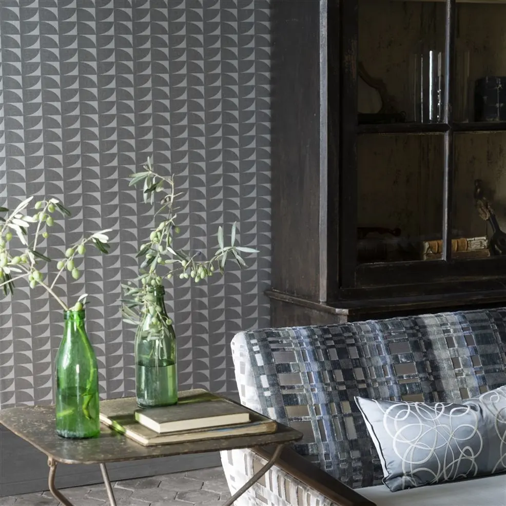 Designers Guild PDG691/01 Geometric Laroche Pearl - tapeta z motywem żagli