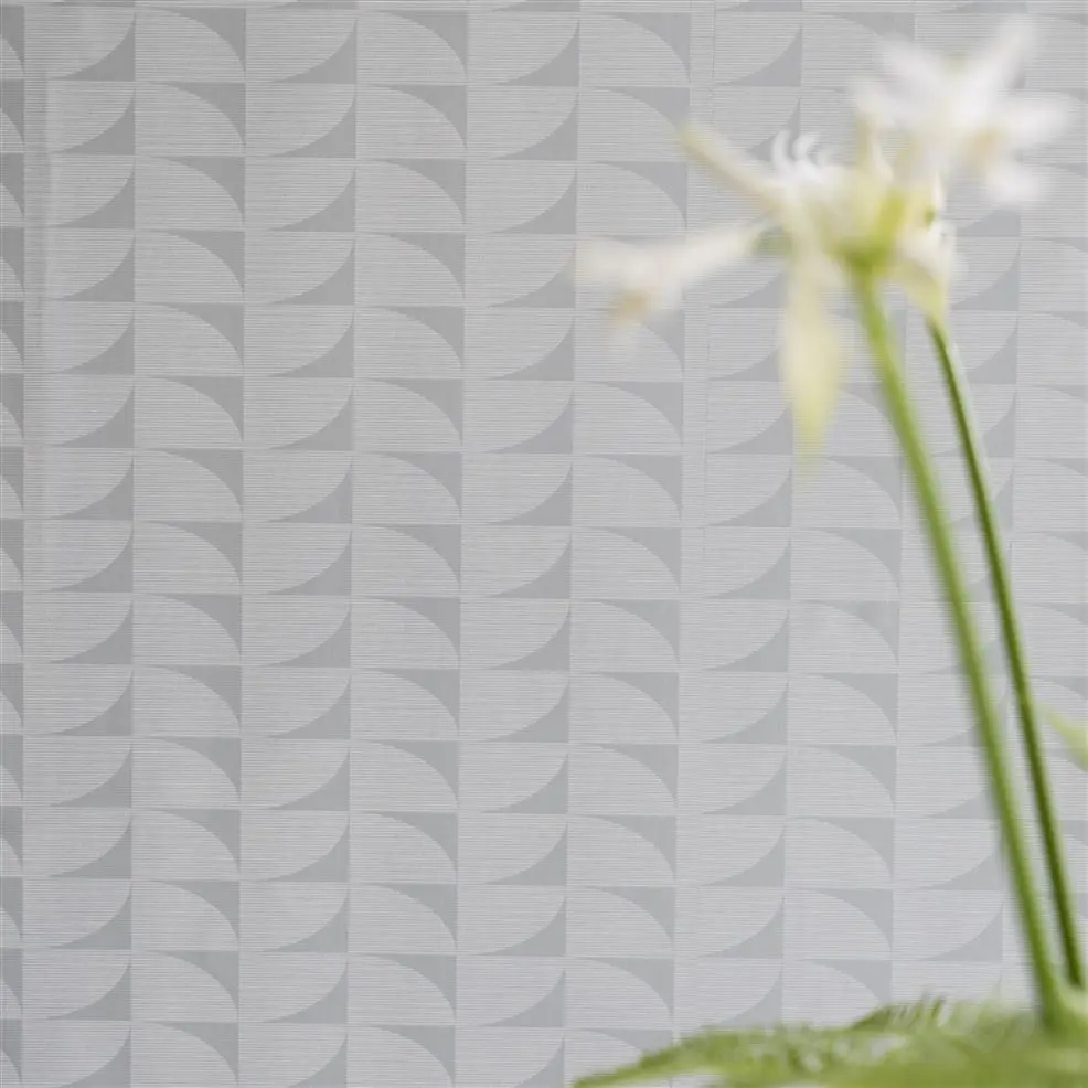 Designers Guild PDG691/05 Geometric Laroche Graphite - tapeta z motywem żagli
