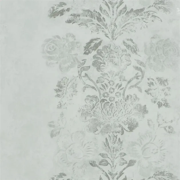Designers Guild PDG674/02 Caprifoglio Damasco Pale Celadon - tapeta z motywem adamaszku