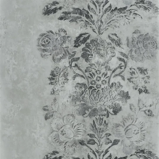 Designers Guild PDG674/04 Caprifoglio Damasco Slate - tapeta z motywem adamaszku
