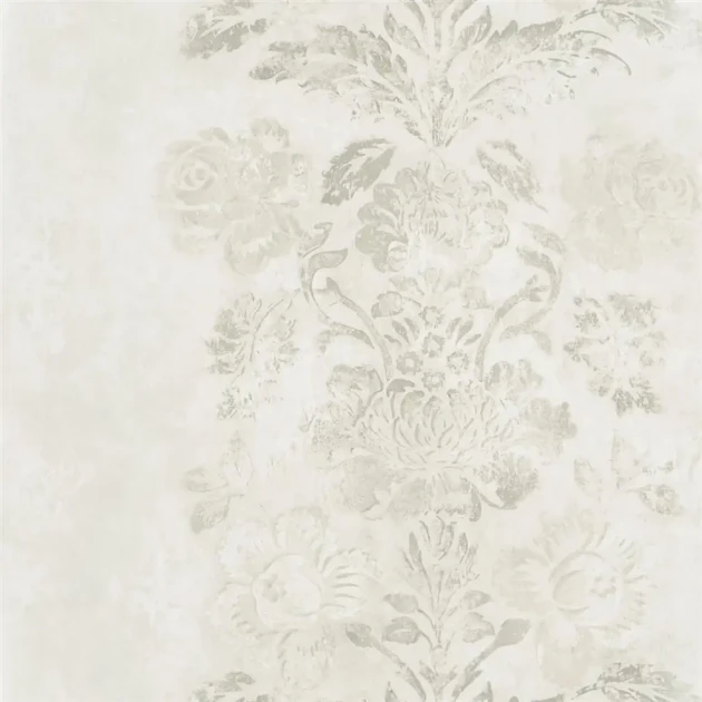 Designers Guild PDG674/06 Caprifoglio Damasco Pearl - tapeta z motywem adamaszku