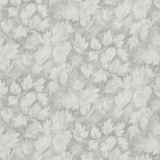 Designers Guild PDG679/03 Caprifoglio Fresco Leaf Silver - tapeta z motywem liści