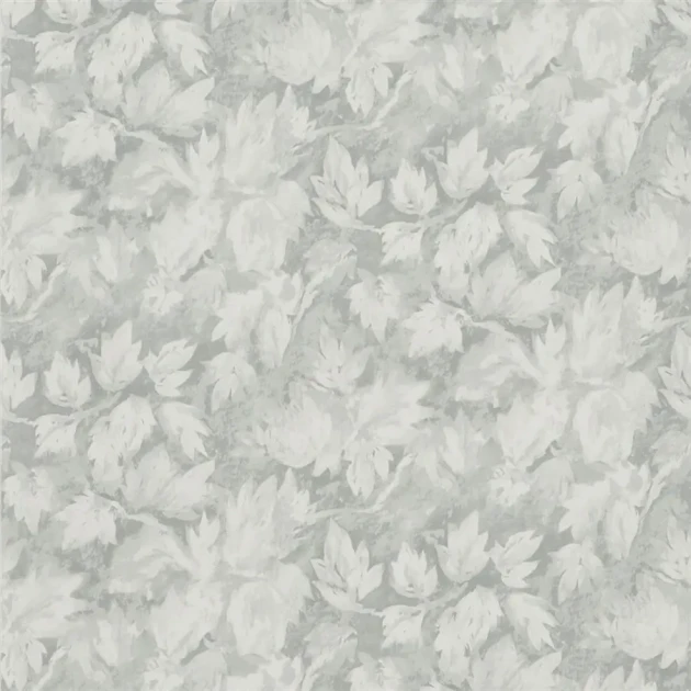 Designers Guild PDG679/03 Caprifoglio Fresco Leaf Silver - tapeta z motywem liści