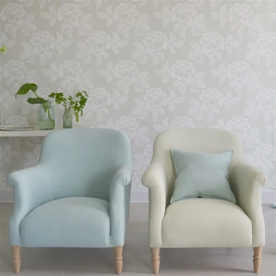 Designers Guild PDG1020/07 Majolica BERETTINO CELADON - tapeta z motywem kwiatowym
