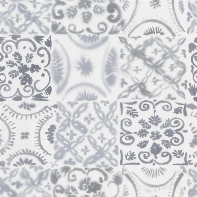 Designers Guild PDG1021/02 Majolica Pesaro Graphite - tapeta z motywem kafelek