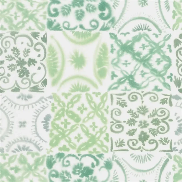 Designers Guild PDG1021/03 Majolica Pesaro Emerald - tapeta z motywem kafelek