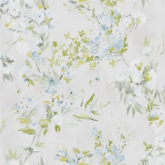 Designers Guild PDG1024/02 Majolica FAIENCE DUCK EGG - tapeta z motywem kwiatów