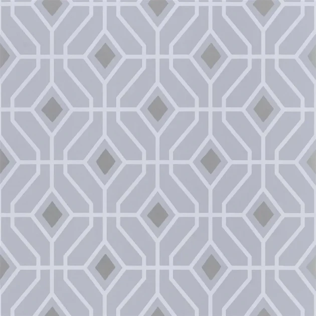Designers Guild PDG1026/07 Majolica Laterza Platinum - tapeta z motywem kratki