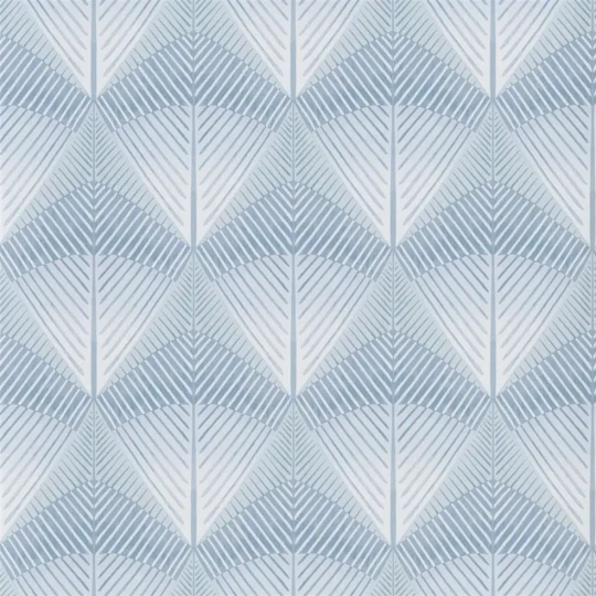 Designers Guild PDG1032/04 Tulipa Stellata Veren Ocean - geometryczna tapeta z motywem wachlarzy