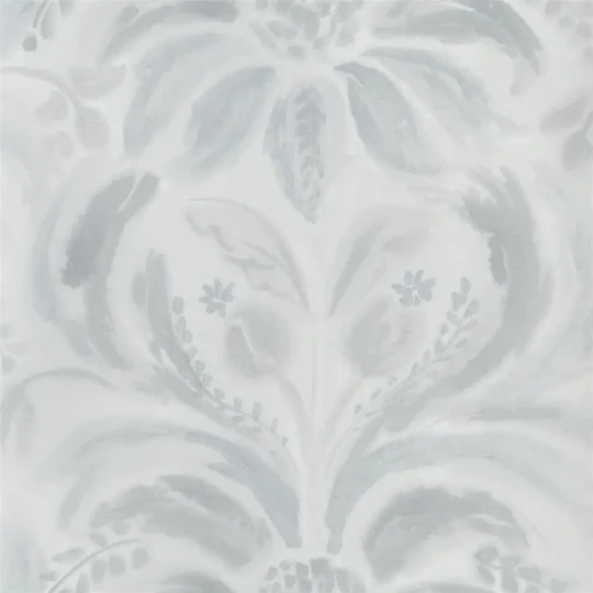 Designers Guild PDG1036/06 Tulipa Stellata Angelique Damask Graphite - geometryczna tapeta z motywem adamaszku