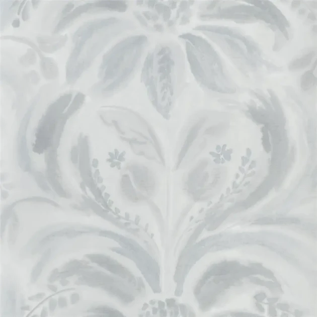 Designers Guild PDG1036/06 Tulipa Stellata Angelique Damask Graphite - geometryczna tapeta z motywem adamaszku