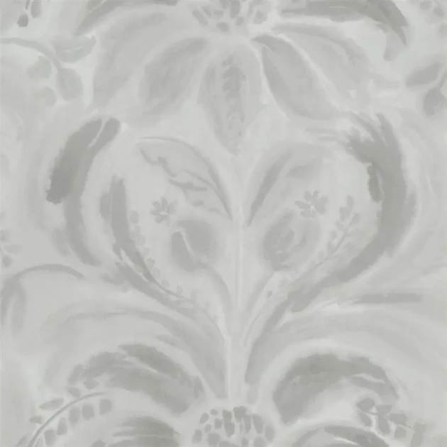 Designers Guild PDG1036/07 Tulipa Stellata Angelique Damask Stone - geometryczna tapeta z motywem adamaszku