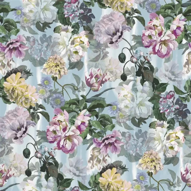 Designers Guild PDG1038/03 Tulipa Stellata Delft Flower Grande Sky - mural z motywem kwiatów