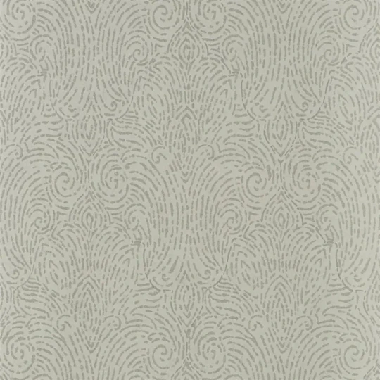 Designers Guild PDG688/03 Marquisette Basilica Silver - tapeta z motywem linii papilarnych