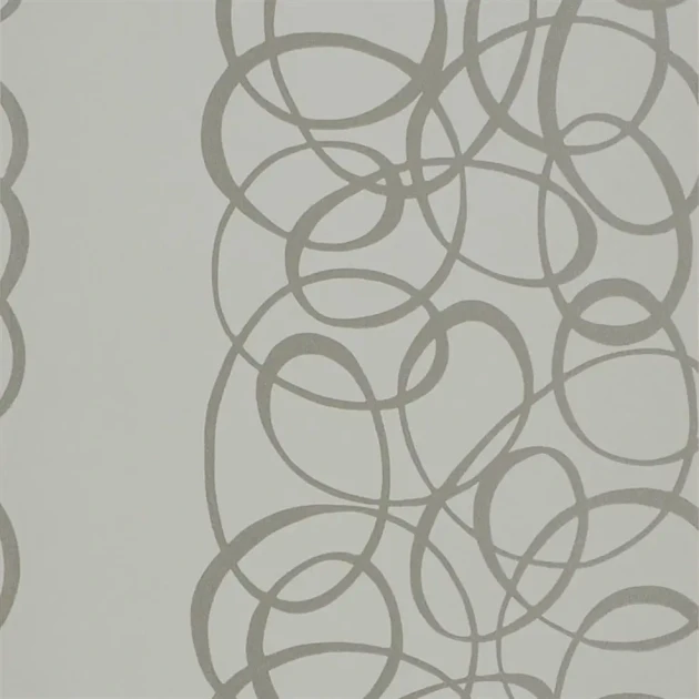 Designers Guild PDG689/04 Marquisette Marquisette Platinum - tapeta z motywem geometrycznych linii