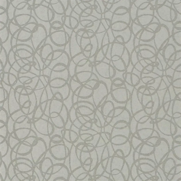 Designers Guild PDG690/04 Marquisette Girandole Silver - tapeta z motywem geometrycznych linii
