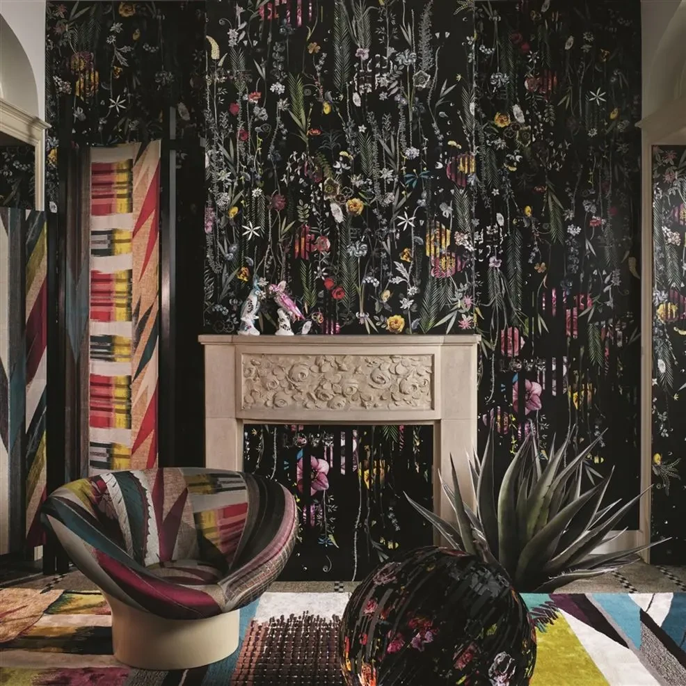 Designers Guild PCL7020/01 Scenes and Murals BABYLONIA NIGHTS PANORAMIC CREPUSCULE - mural z motywem tropikalnego krajobrazu