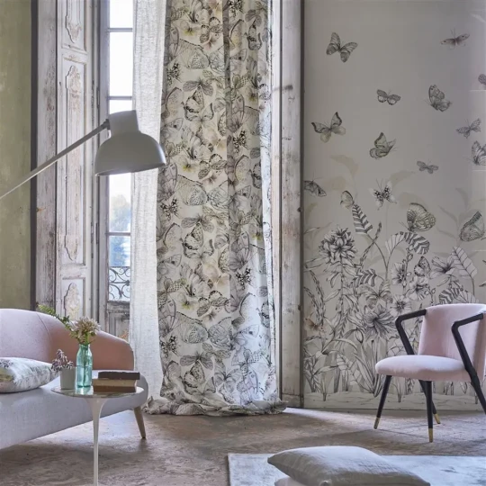 Designers Guild PDG1058/01 Scenes and Murals PAPILLONS BIRCH - mural z motywem łąki i motyli